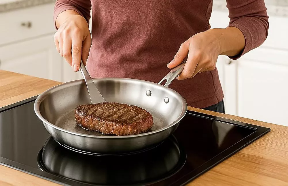 8800003 Poele KLAUS 28 Cm Inox - 5