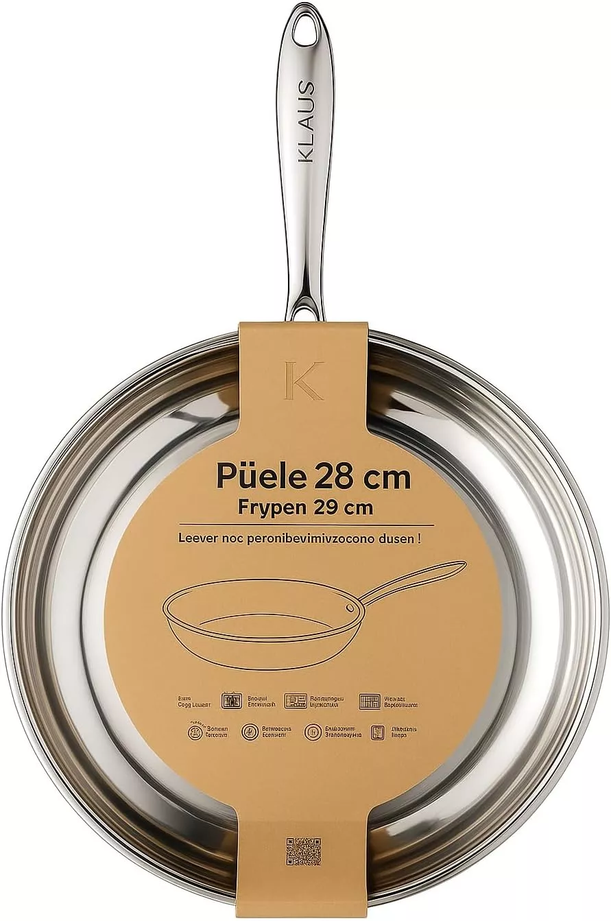 8800003 Poele KLAUS 28 Cm Inox - 6