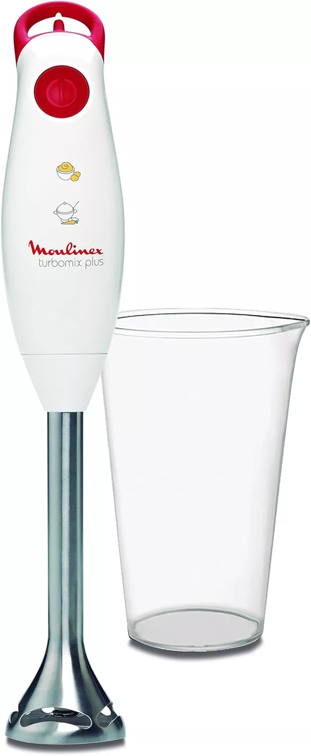 DD1011 Mixeur a Bras Moulinex Turbomix 350W Blanc & Rouge - 0