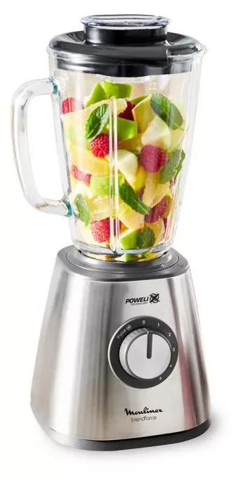 LM439D10 Blender Moulinex Blendforce 2 Inox 800W Bol Verre - 0