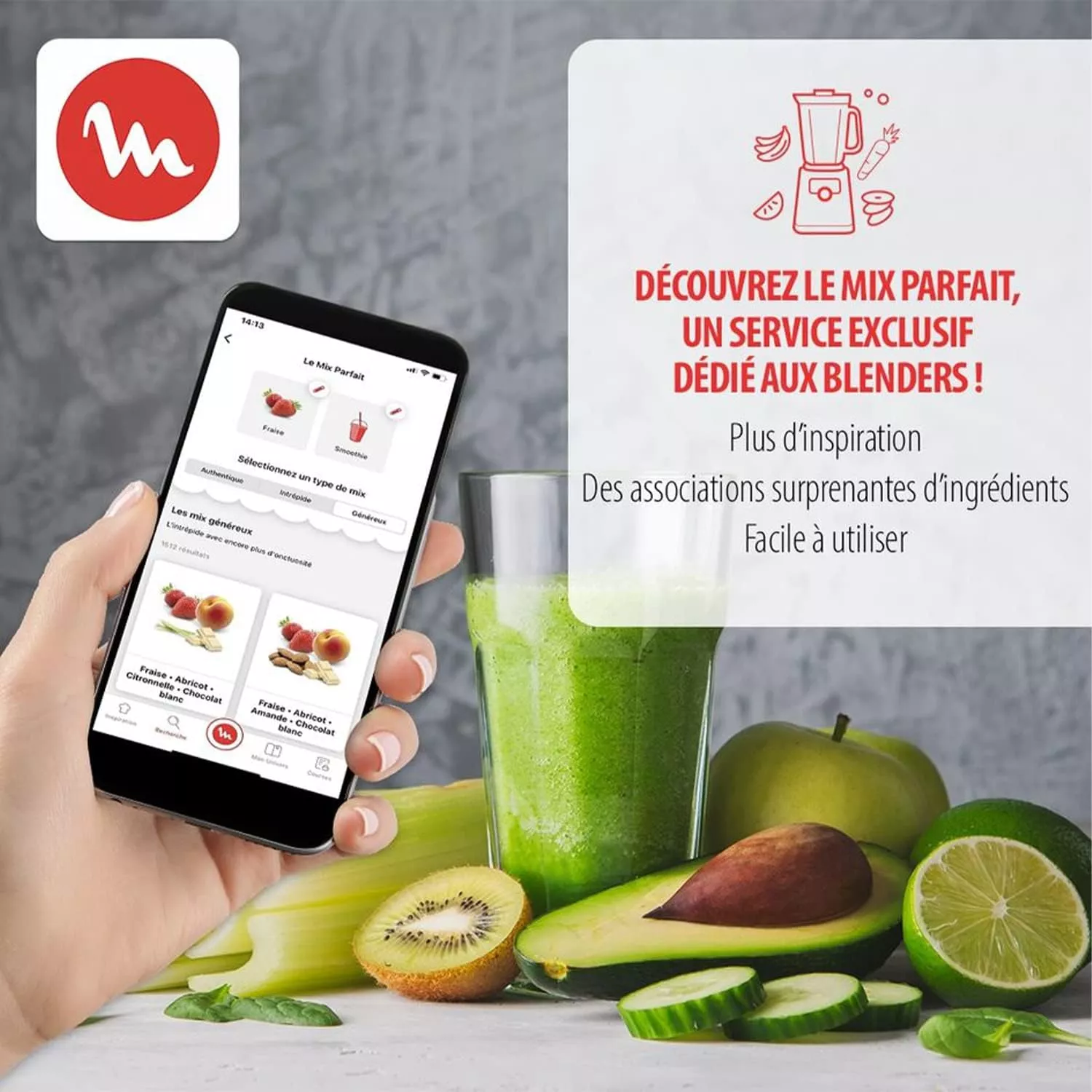 LM439D10 Blender Moulinex Blendforce 2 Inox 800W Bol Verre - 5