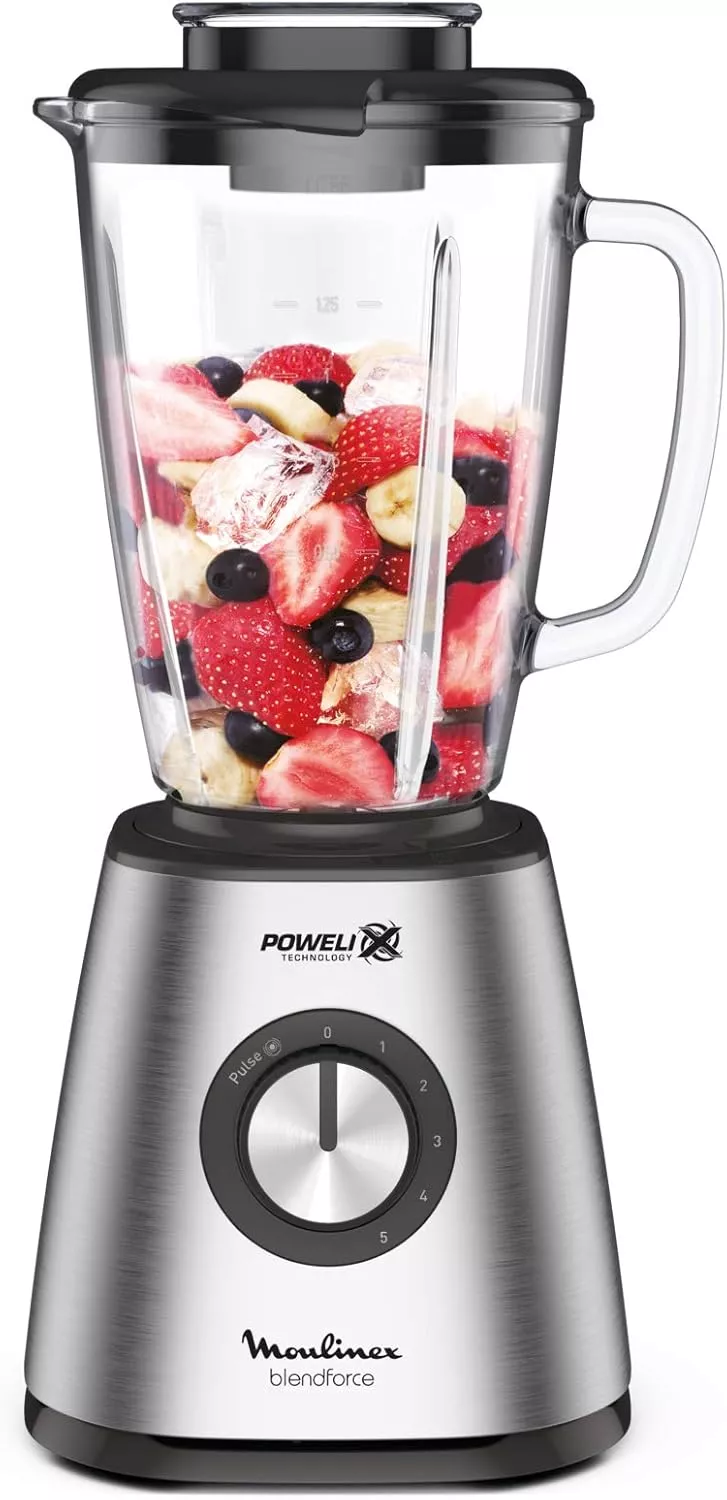 LM439D10 Blender Moulinex Blendforce 2 Inox 800W Bol Verre - 2