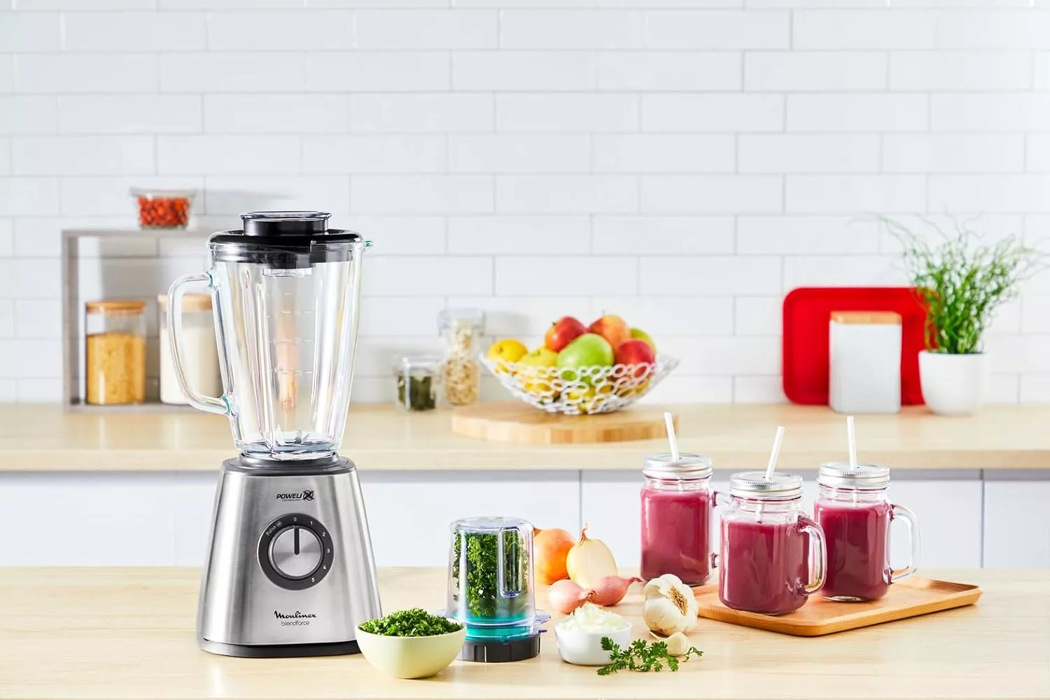 LM439D10 Blender Moulinex Blendforce 2 Inox 800W Bol Verre - 7