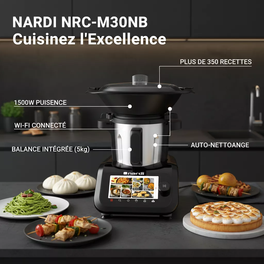 NRC-M30NB Auto-cuiseur Tout-En-1 Nardi 6L 1000W Digital Inox - 4