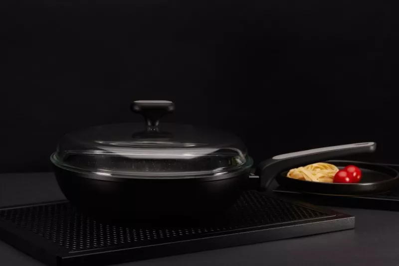 830904 Poêle Wok NOIS Salto Silver 28 cm avec Couvercle - 8