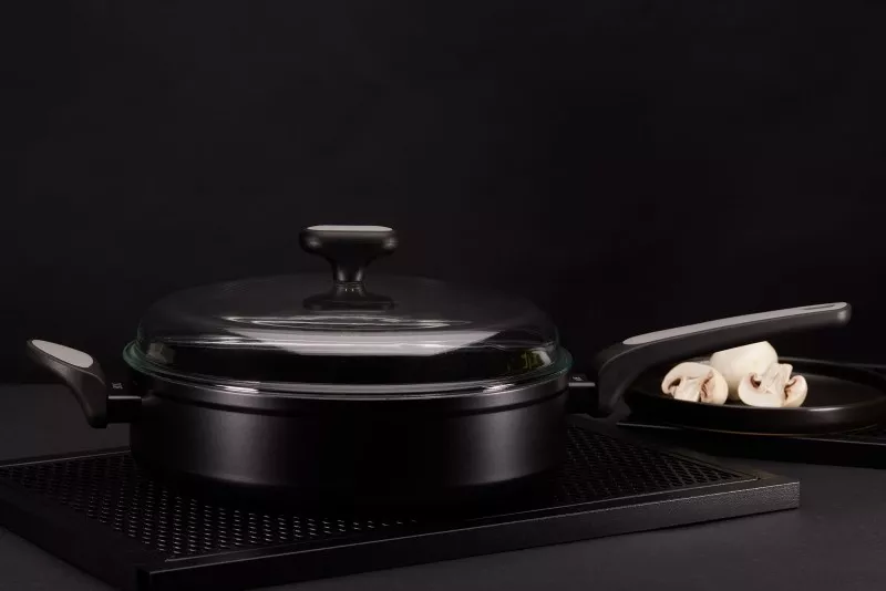 830881 Sauteuse Salto Silver Nois 26 cm avec Couvercle - 6