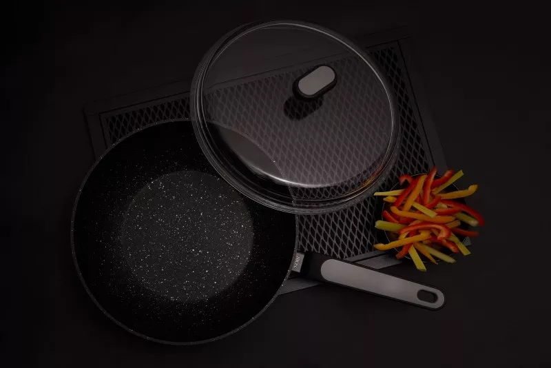 830904 Poêle Wok NOIS Salto Silver 28 cm avec Couvercle - 6