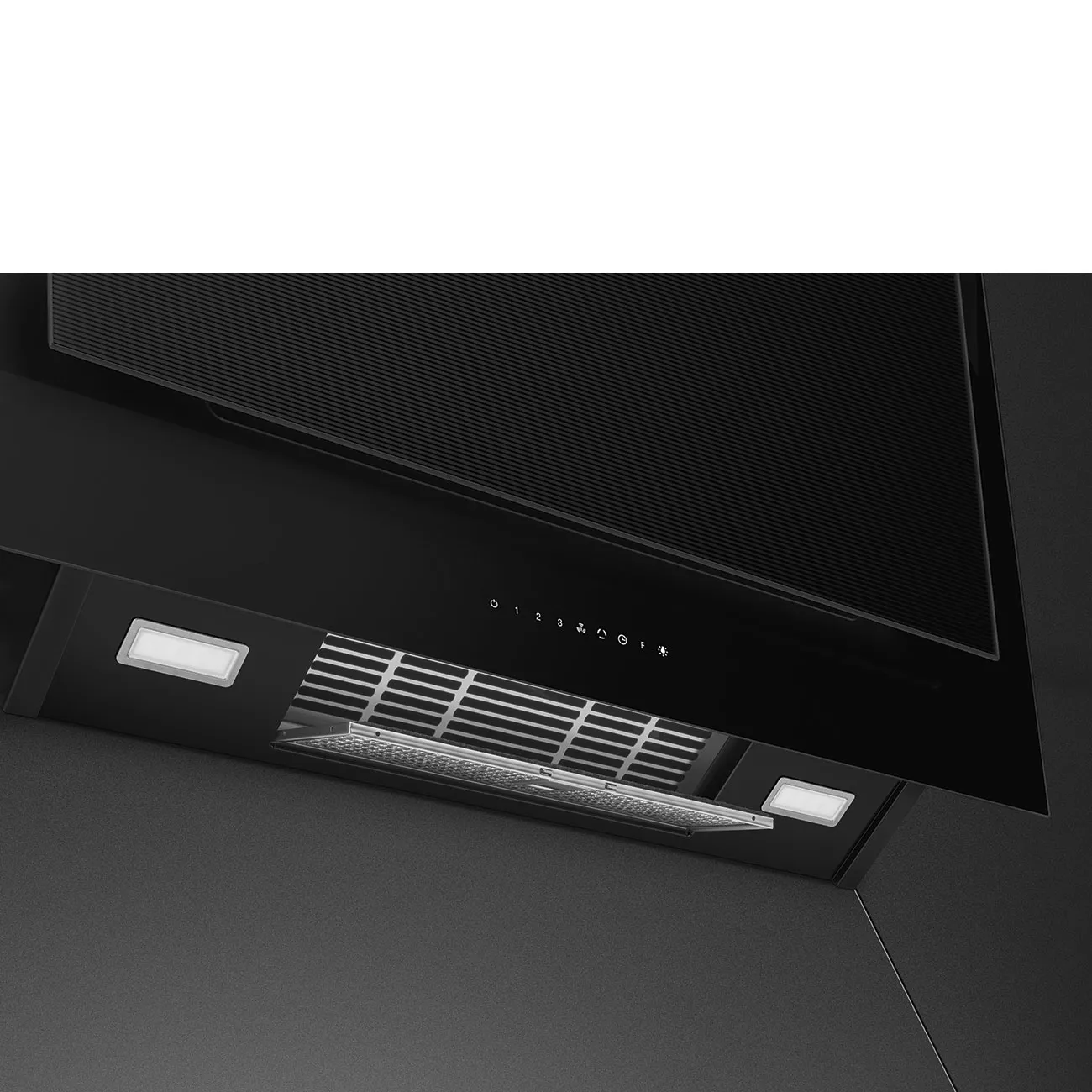 KV194B3 Hotte inclinée SMEG Linea 90cm Noir 782 m3/h - 5