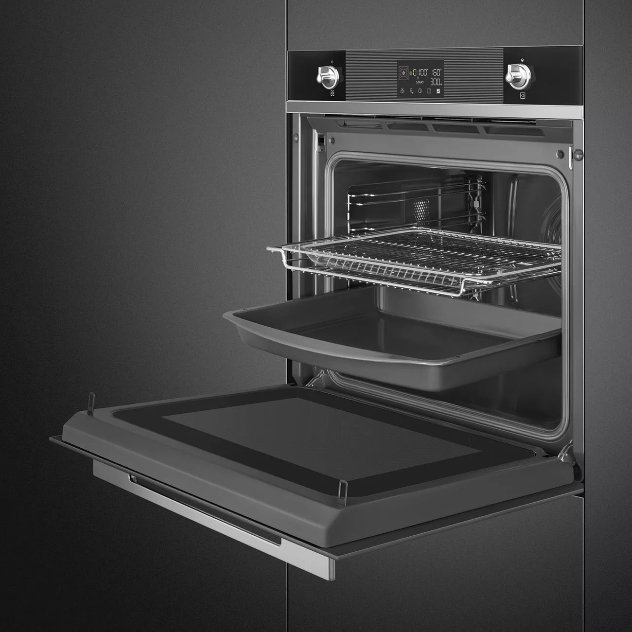 SO6102M2N Four combiné micro-ondes SMEG Linea 60cm Noir - 3