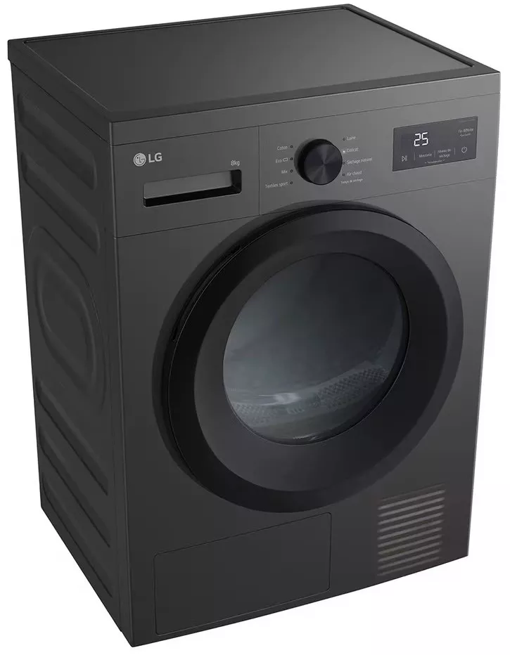 RH8N14SL Sèche-linge Pompe à chaleur LG 8kg Gris Souris - 4