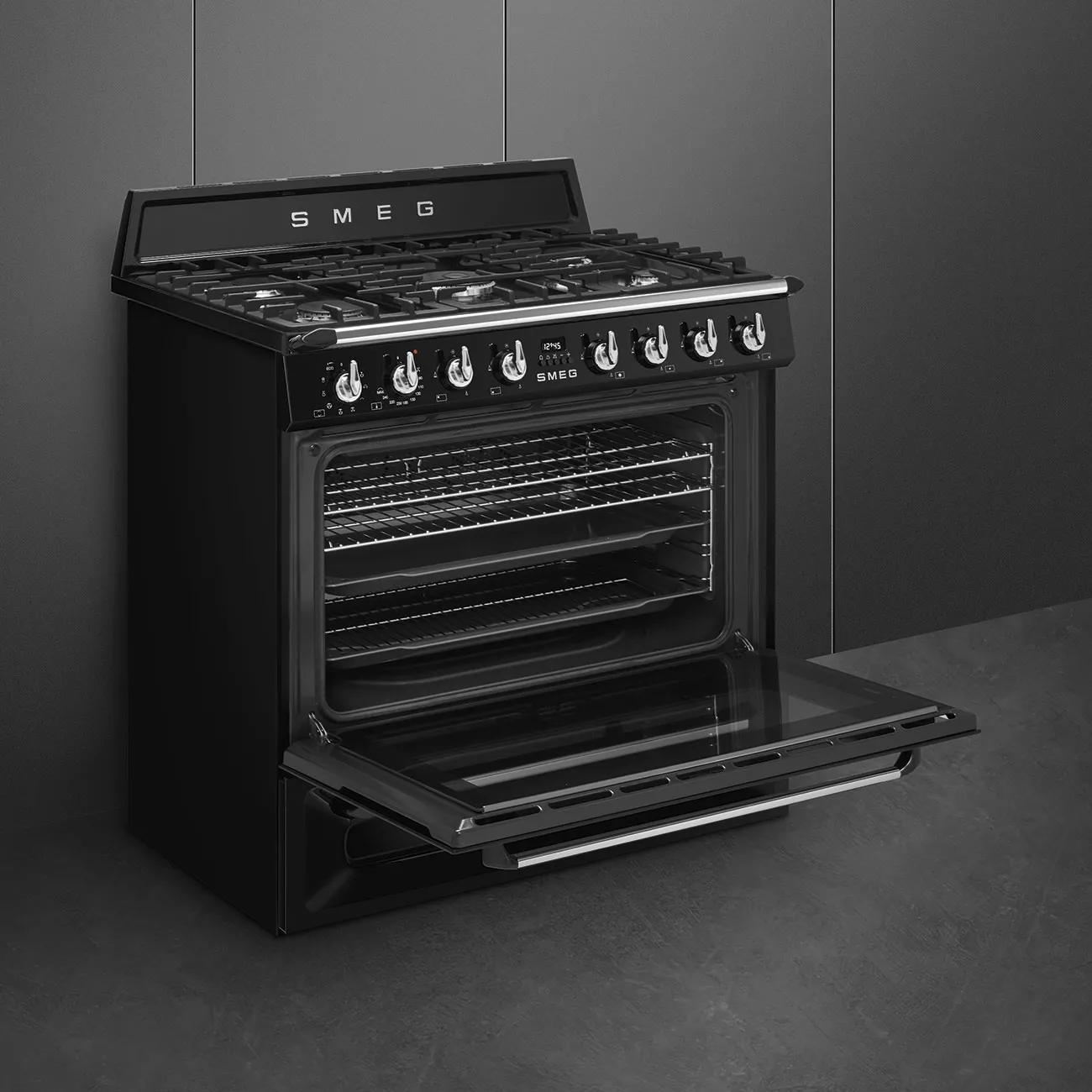 TR90BL9 Cuisinière SMEG Victoria 90cm Noir Gaz 115L - 4