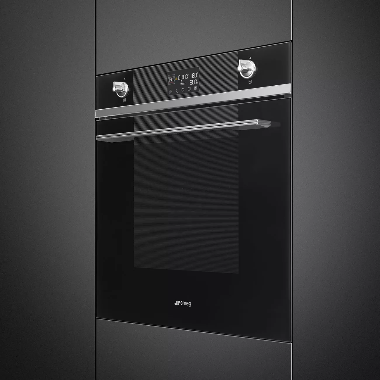 SO6102M2N Four combiné micro-ondes SMEG Linea 60cm Noir - 1
