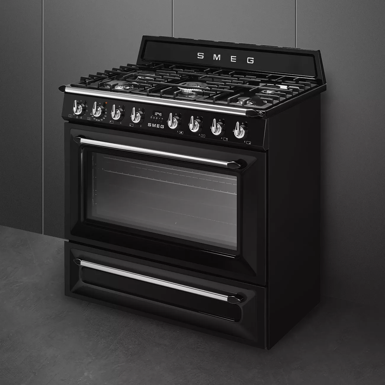 TR90BL9 Cuisinière SMEG Victoria 90cm Noir Gaz 115L - 3