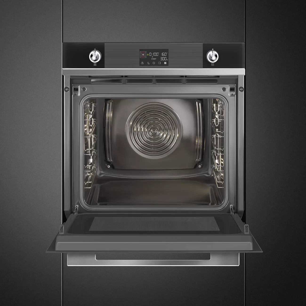 SO6102M2N Four combiné micro-ondes SMEG Linea 60cm Noir - 4