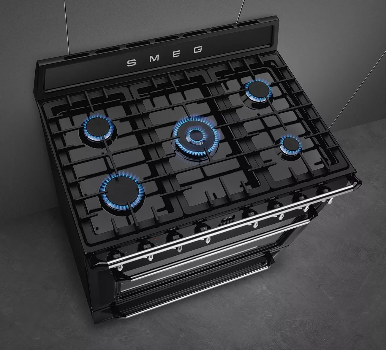 TR90BL9 Cuisinière SMEG Victoria 90cm Noir Gaz 115L - 5