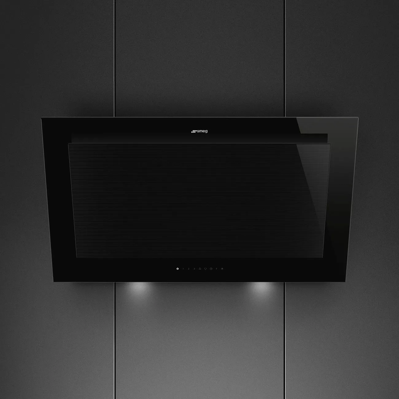 KV194B3 Hotte inclinée SMEG Linea 90cm Noir 782 m3/h - 3