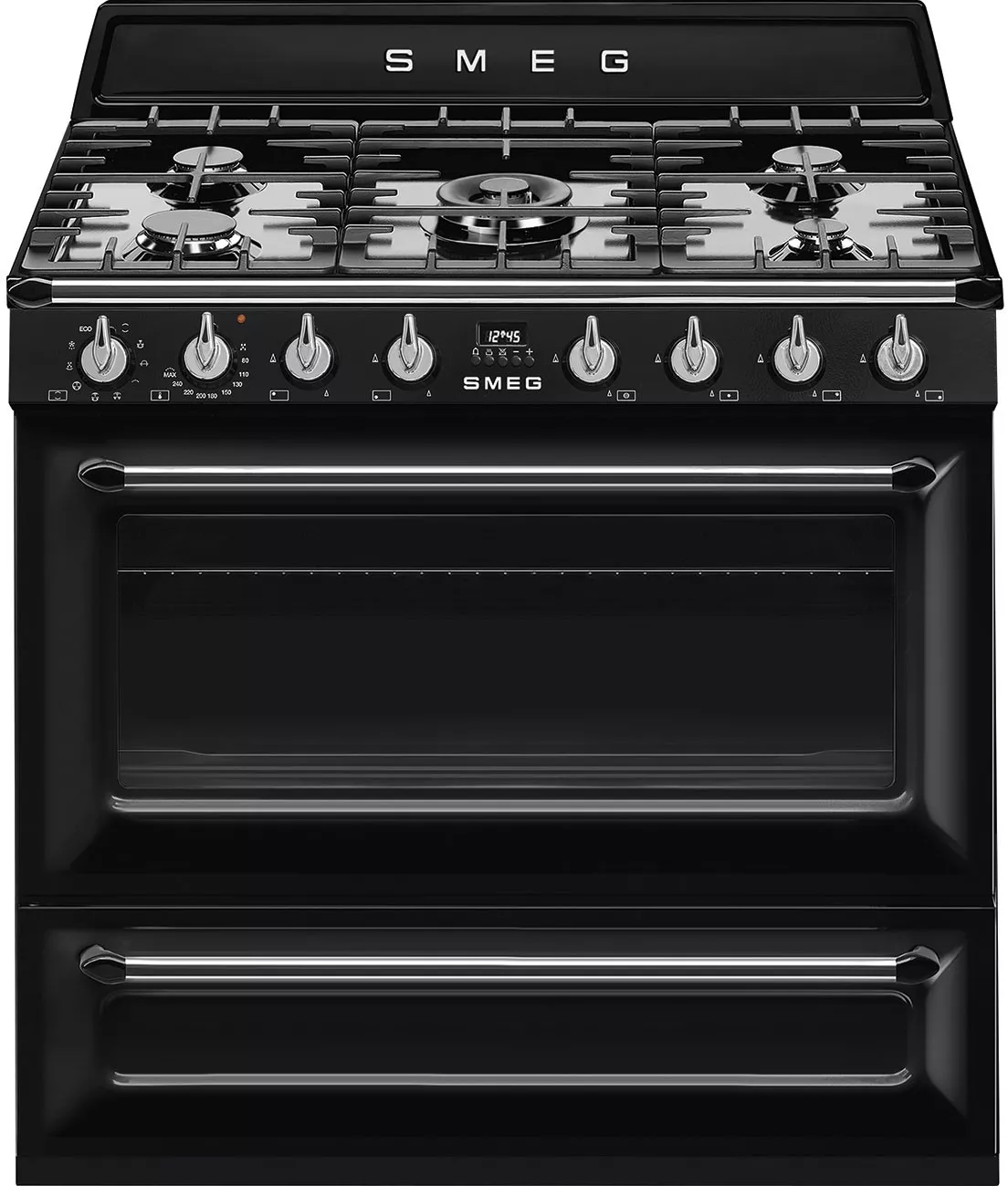 TR90BL9 Cuisinière SMEG Victoria 90cm Noir Gaz 115L - 0