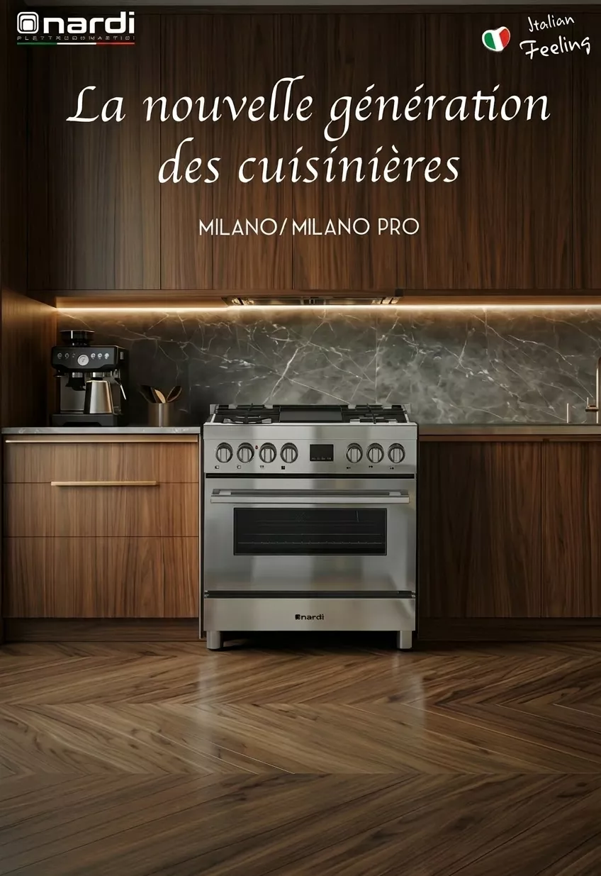 NCP590ML2X Cuisinière mixte Nardi MILANO PRO 96 cm 125 L inox - 4