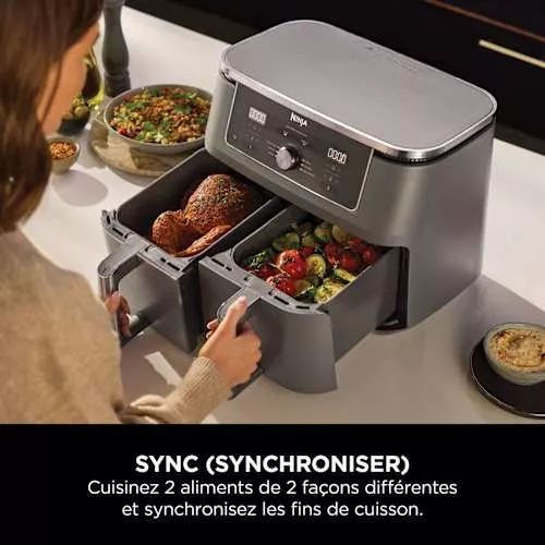 DZ400EU FRITEUSE AIR FRYER NINJA 2 BAC 9.5L 6en1 2KG - 3