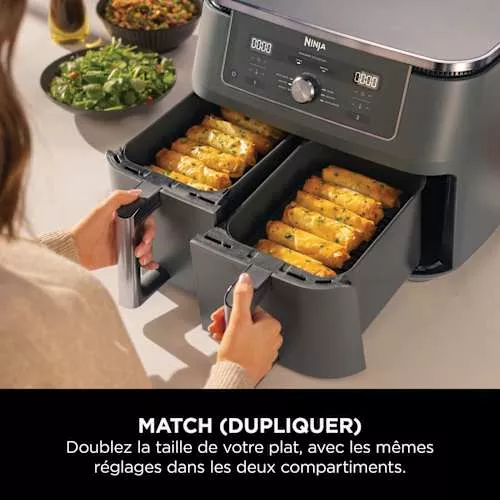 DZ400EU FRITEUSE AIR FRYER NINJA 2 BAC 9.5L 6en1 2KG - 4