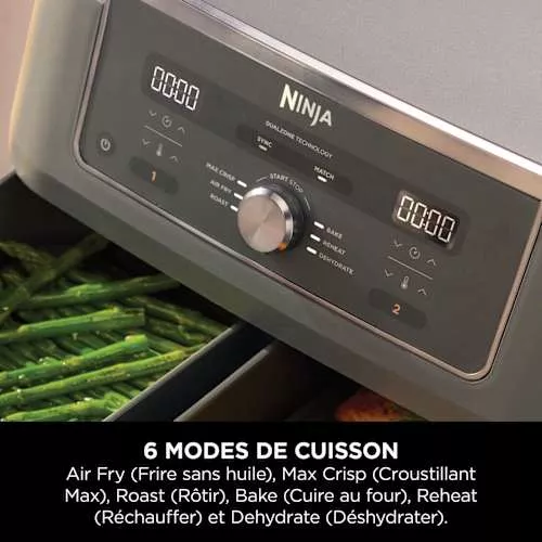 DZ400EU FRITEUSE AIR FRYER NINJA 2 BAC 9.5L 6en1 2KG - 5