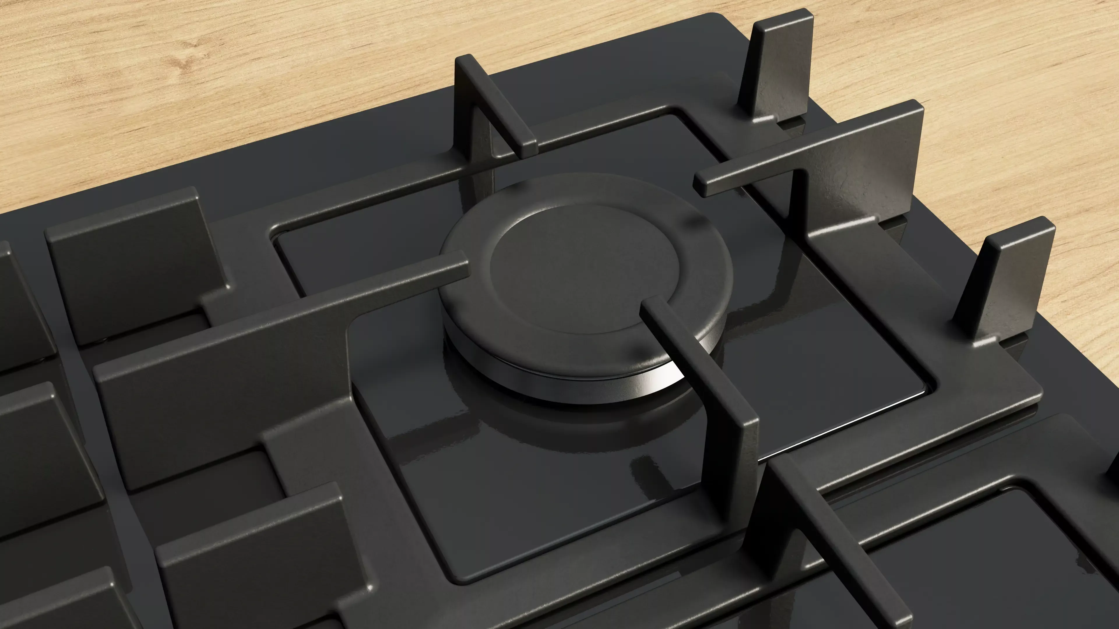 PNP6BK40 Plaque de Cuisson Gaz Bosch 60cm Verre Trempé Noir - 1