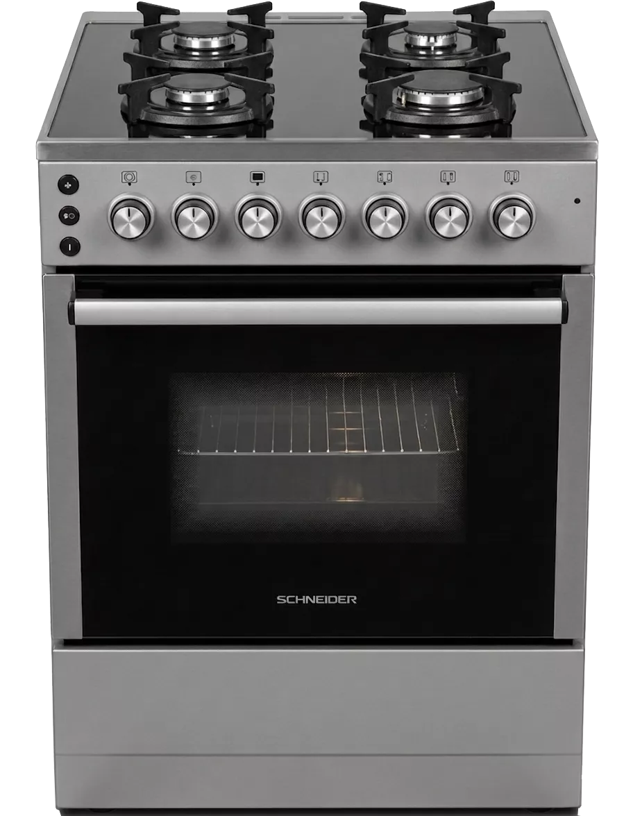 SCGE60X-GL Cuisinière Schneider 60Cm Mixte Verre Trempé - 0