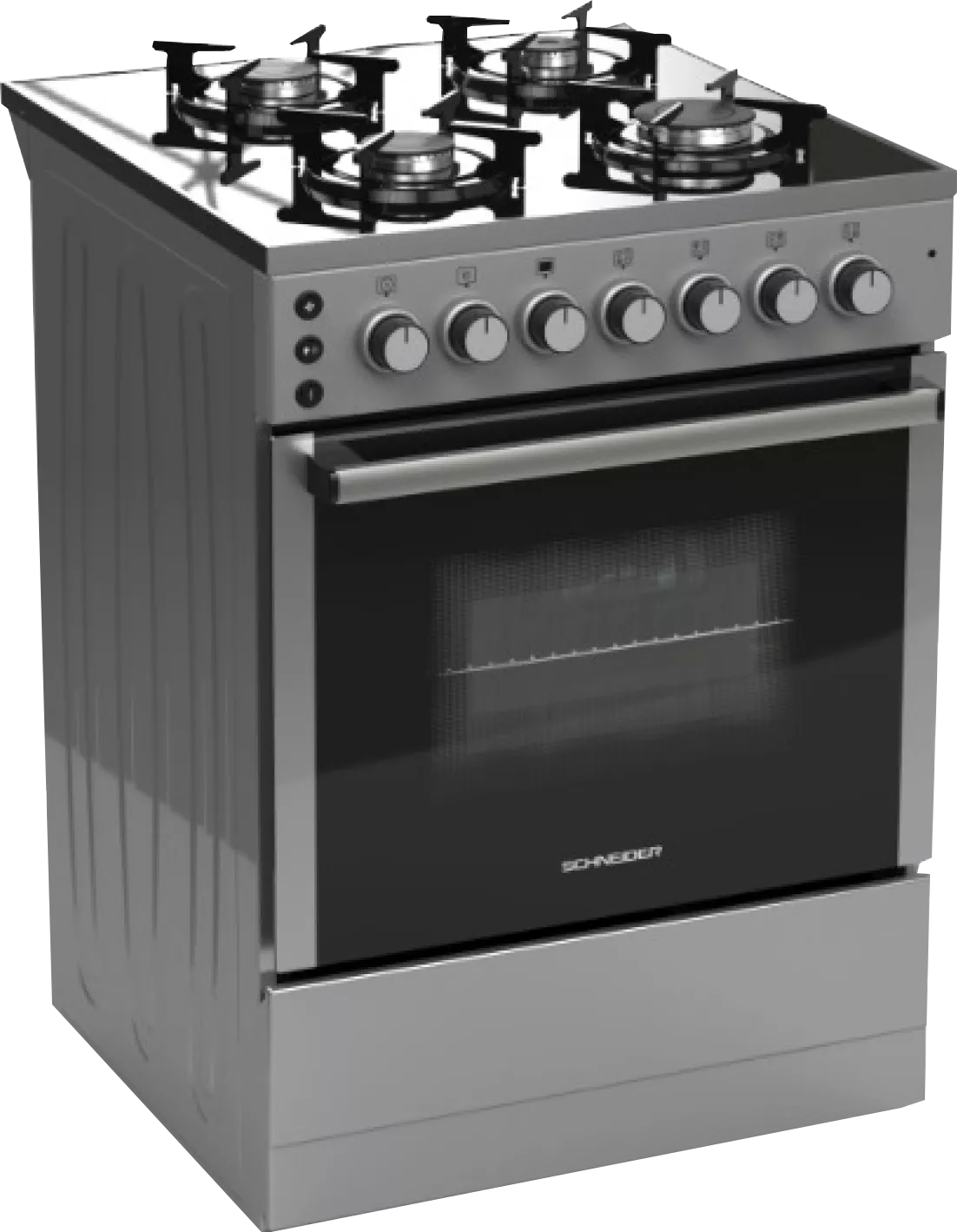 SCGE60X-GL Cuisinière Schneider 60Cm Mixte Verre Trempé - 1