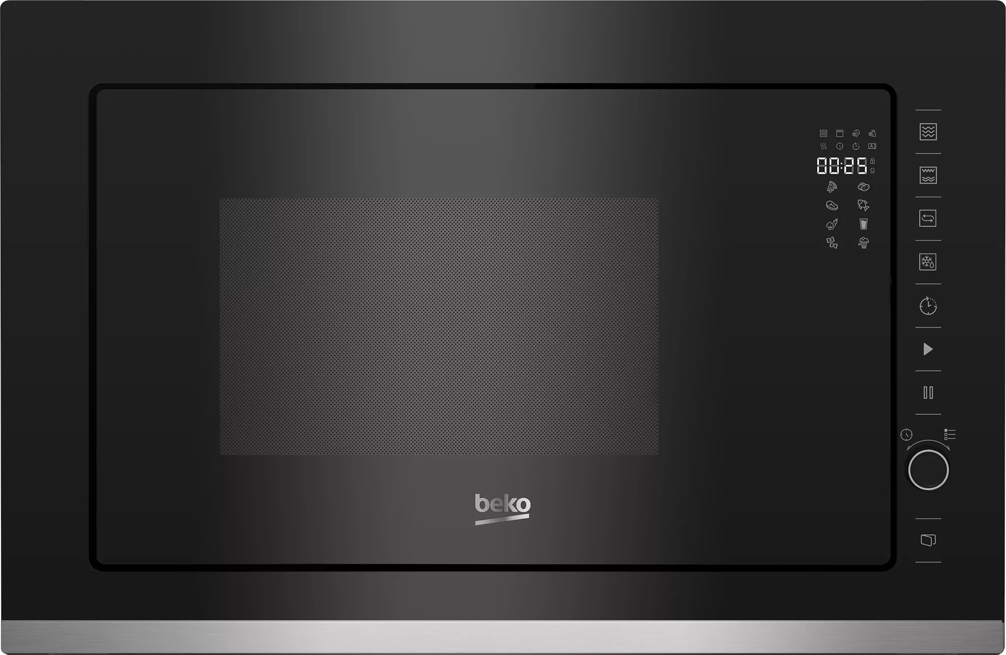 BMCB25433X Micro-ondes encastrable Beko 25L Grill Verre Noir - 0