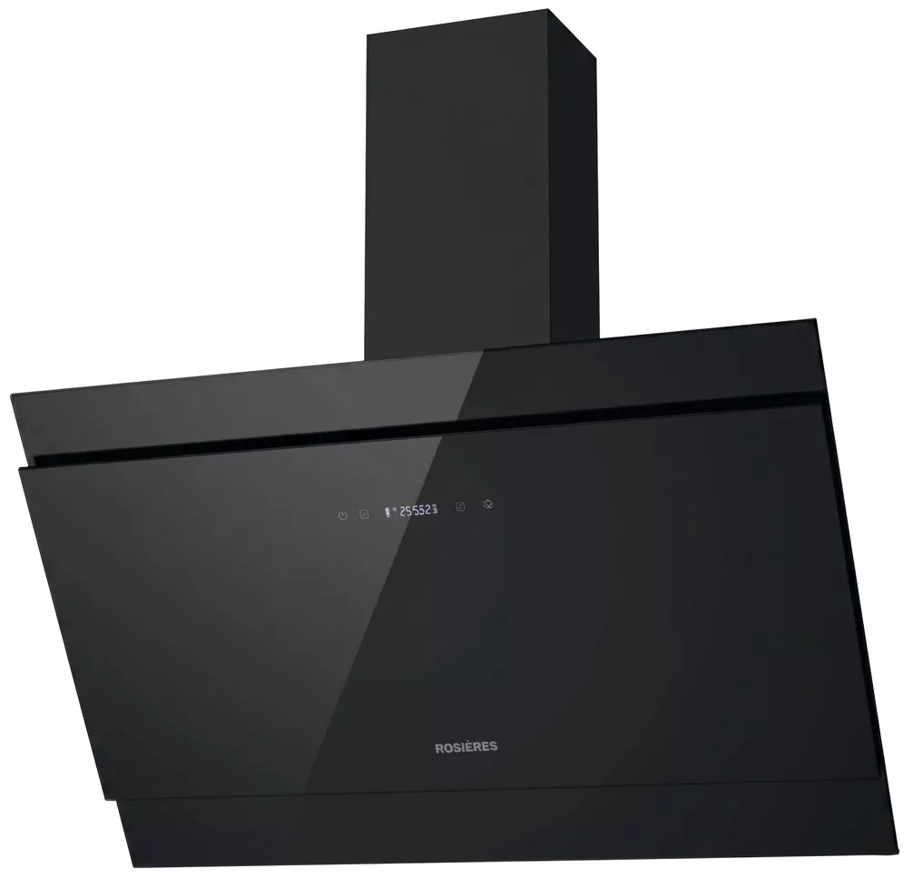 RDG9DCK3B Hotte décorative Rosières 90cm Black Glass Digital - 0