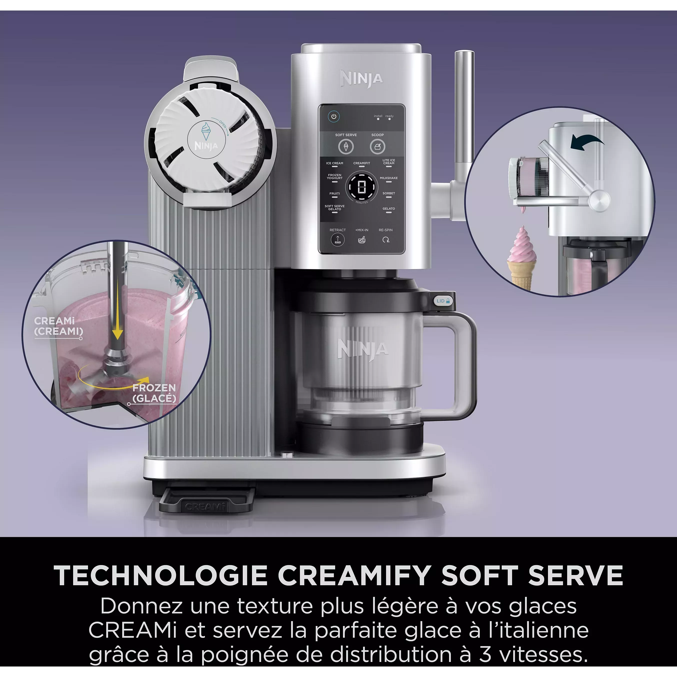 NC701EU Machine à glaces Ninja Creami Swirl 13 prg 800W - 9