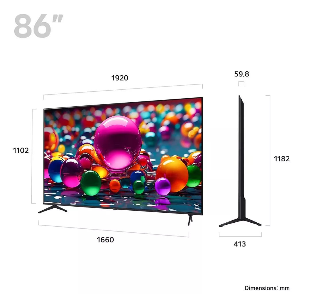 86UA750006L Téléviseur LG UHD AI 86” 4K Smart TV webOS 25 - 10