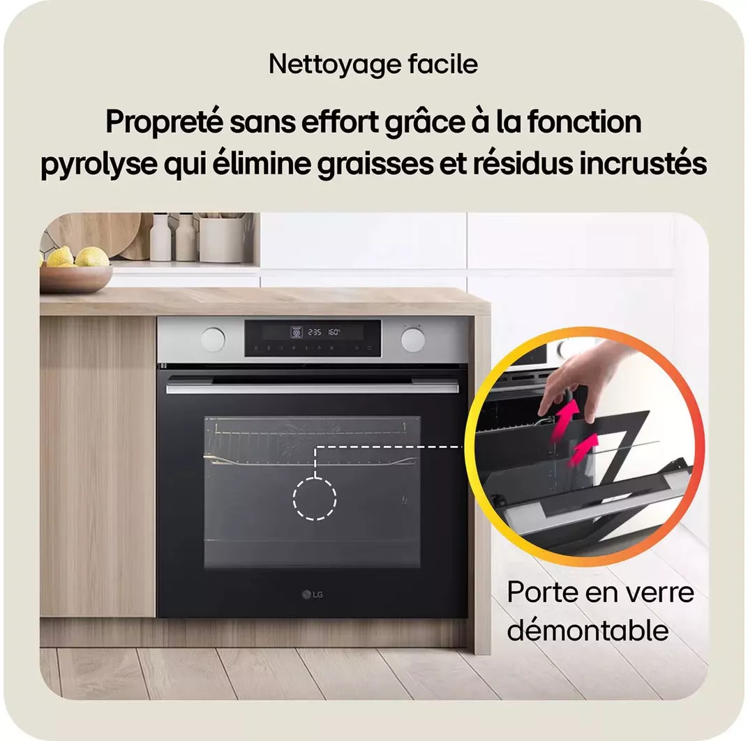 WS5D7230S Four encastrable LG Air Fry Pyrolyse 72L Inox - 11