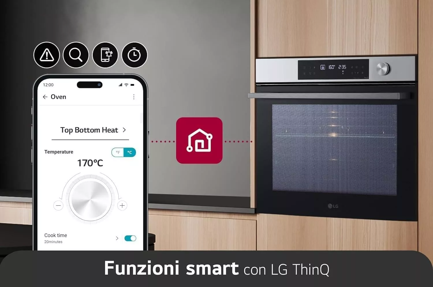 WSED7612S Four Encastrable LG TocToc Pyrolyse 76L WiFi Inox - 16