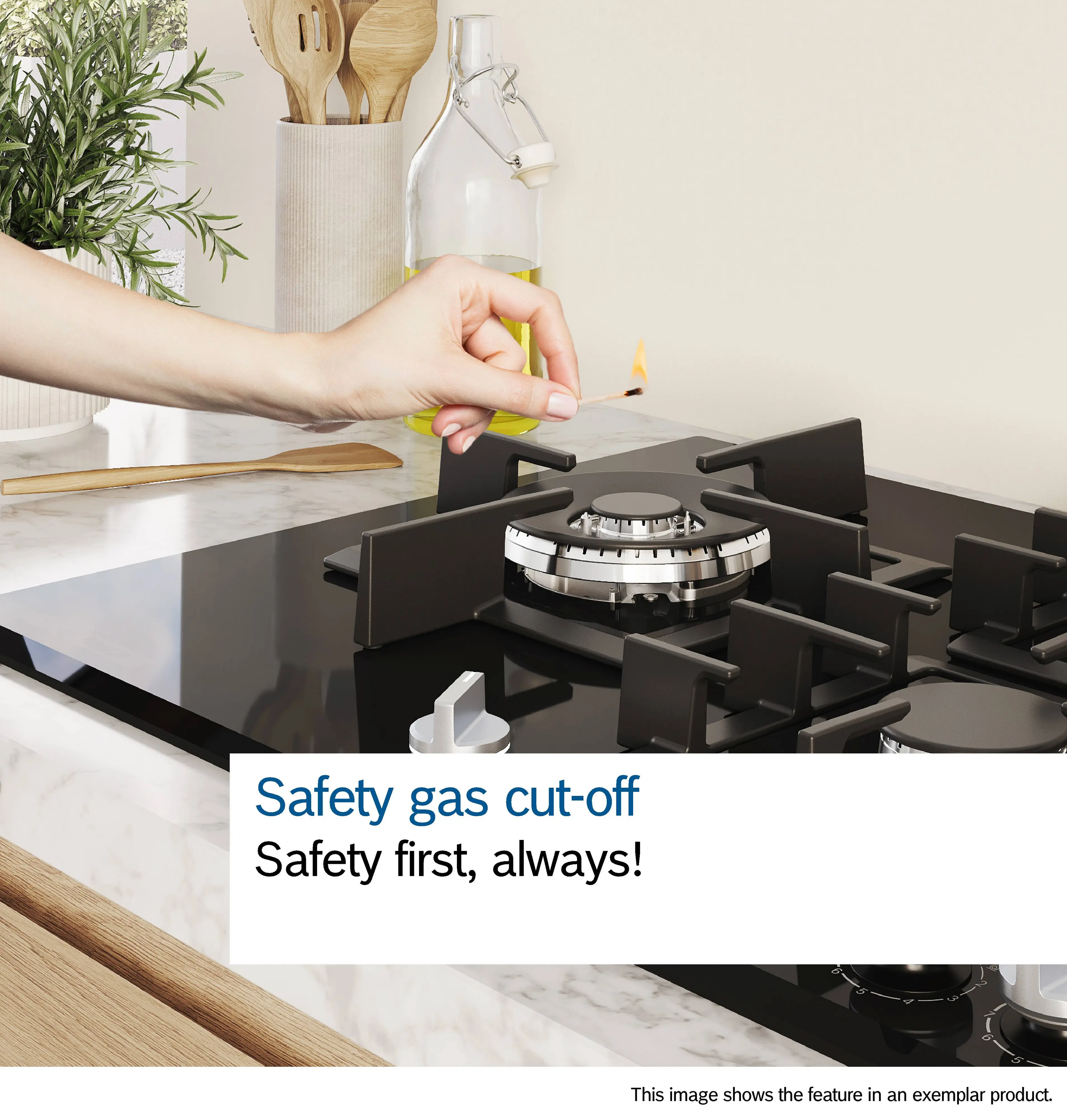 PCS7A5I90 Plaque de Cuisson Gaz 5F 75 cm Bosch Série 6 Inox - 7