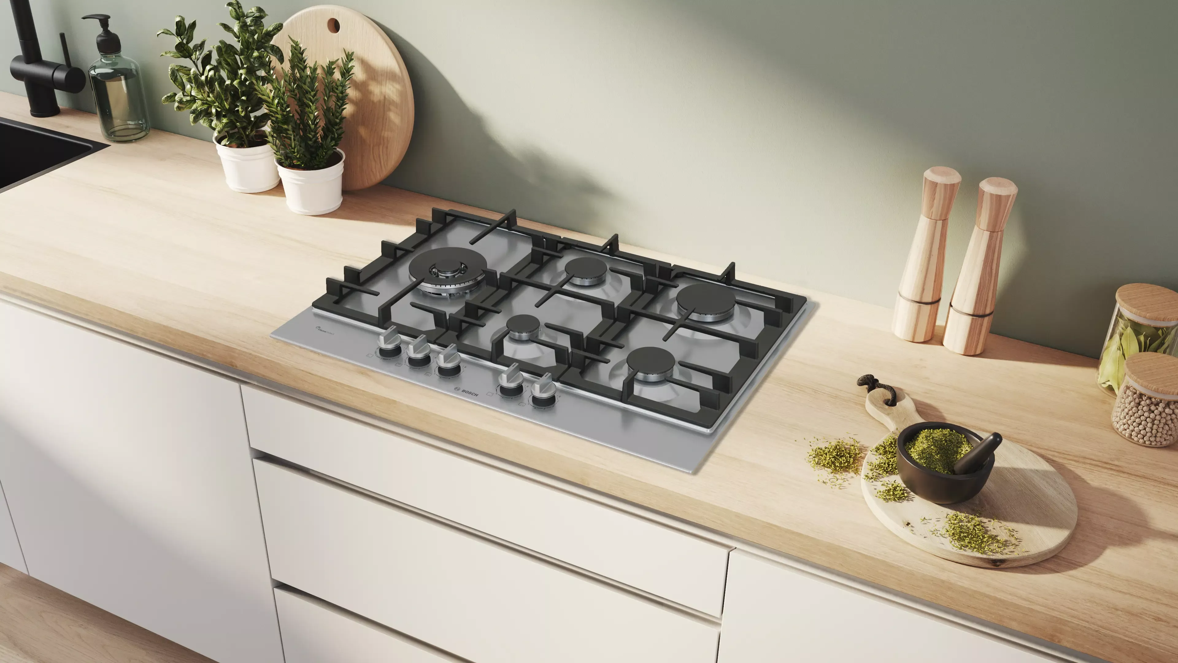 PCS7A5I90 Plaque de Cuisson Gaz 5F 75 cm Bosch Série 6 Inox - 4