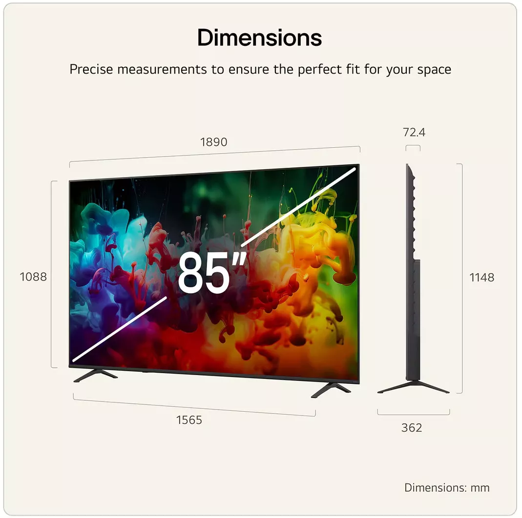 85QNED72B Téléviseur LG 85 QNED Mini LED 4K Smart AI webOS - 14