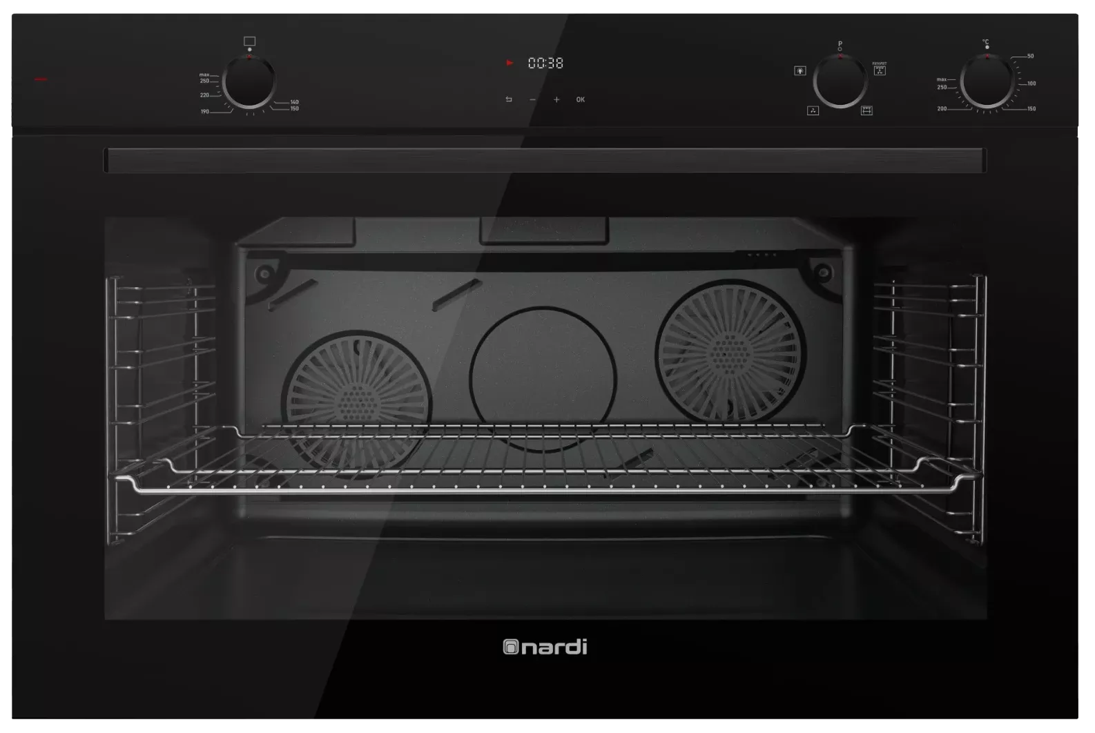 NFE128ML21BG Four Elc Mixte NARDI 90 cm Air Fryer 128 L Noir - 0