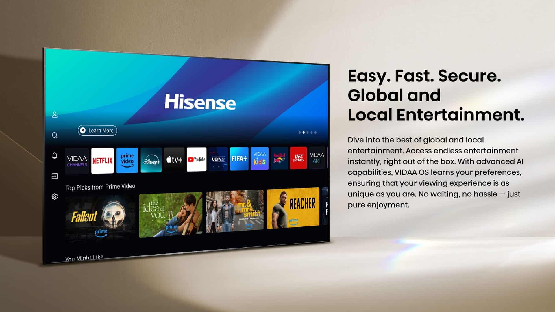 55Q7Q Téléviseur Hisense Smart TV 55 UHD 4K QLED 144z - 5