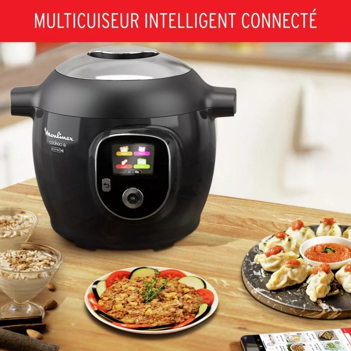 CE867810 Multicuiseur Moulinex Cookeo+ 6 L WiFi 1600W Noir - 4
