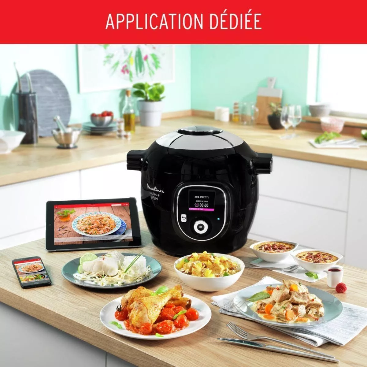 CE867810 Multicuiseur Moulinex Cookeo+ 6 L WiFi 1600W Noir - 3