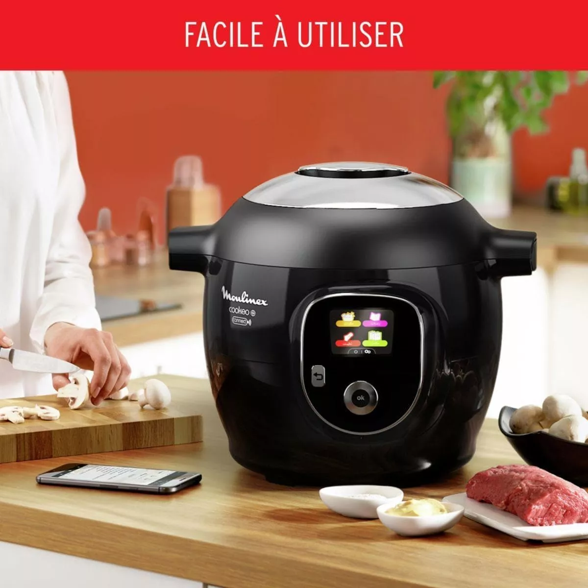 CE867810 Multicuiseur Moulinex Cookeo+ 6 L WiFi 1600W Noir - 1
