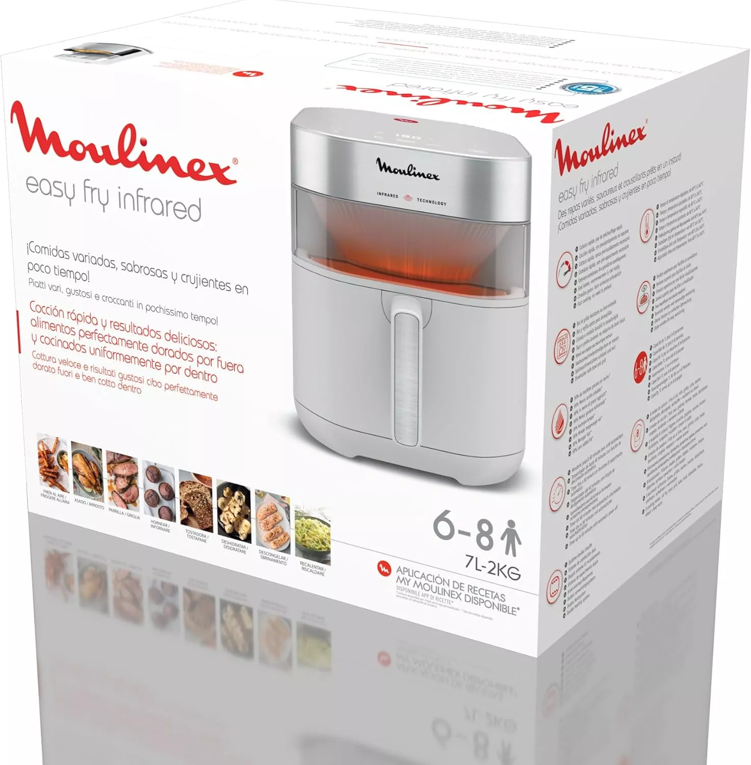 EZ831GF0 friteuse Air Fryer MOULINEX Easy Fry Infrared 7 L - 9
