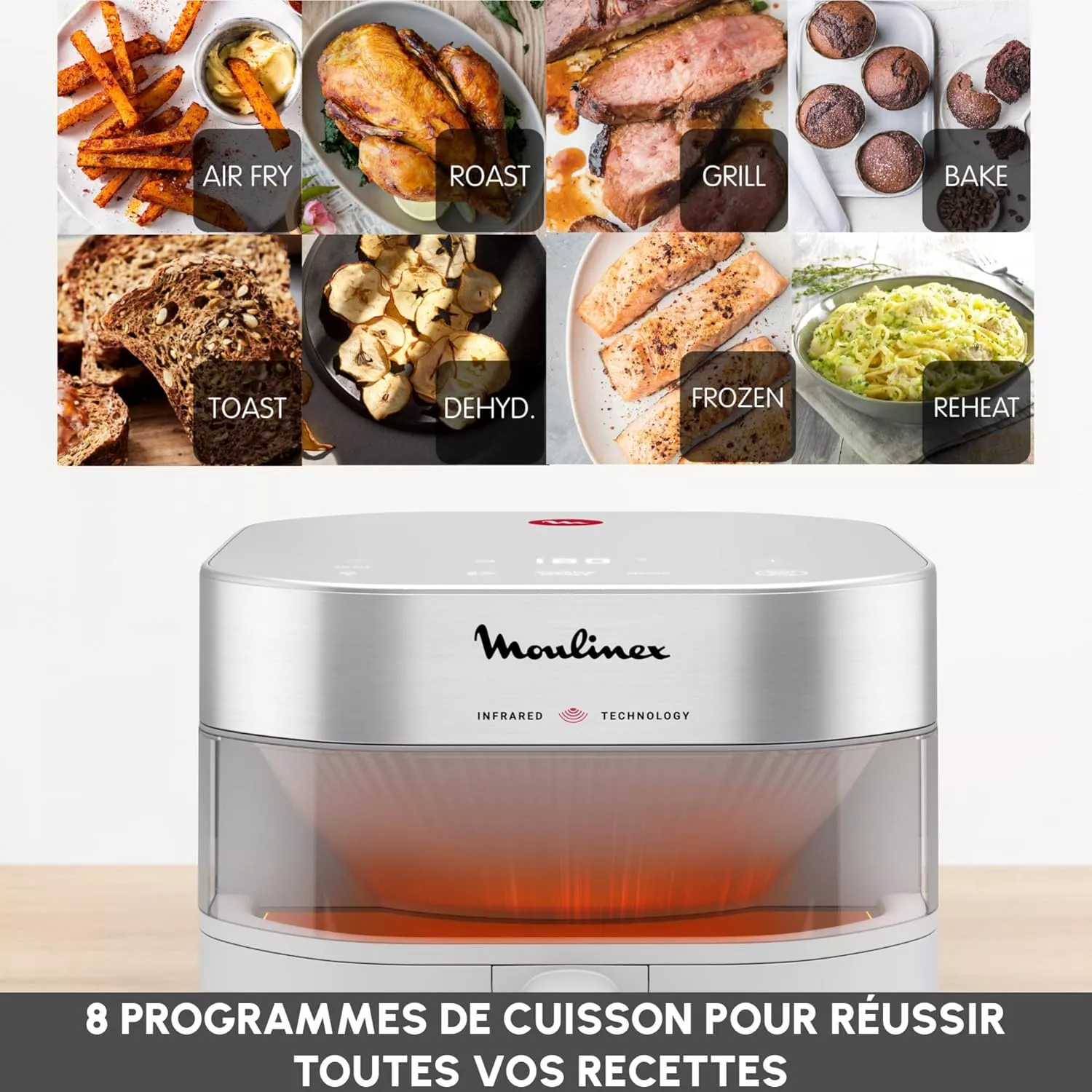 EZ831GF0 friteuse Air Fryer MOULINEX Easy Fry Infrared 7 L - 6