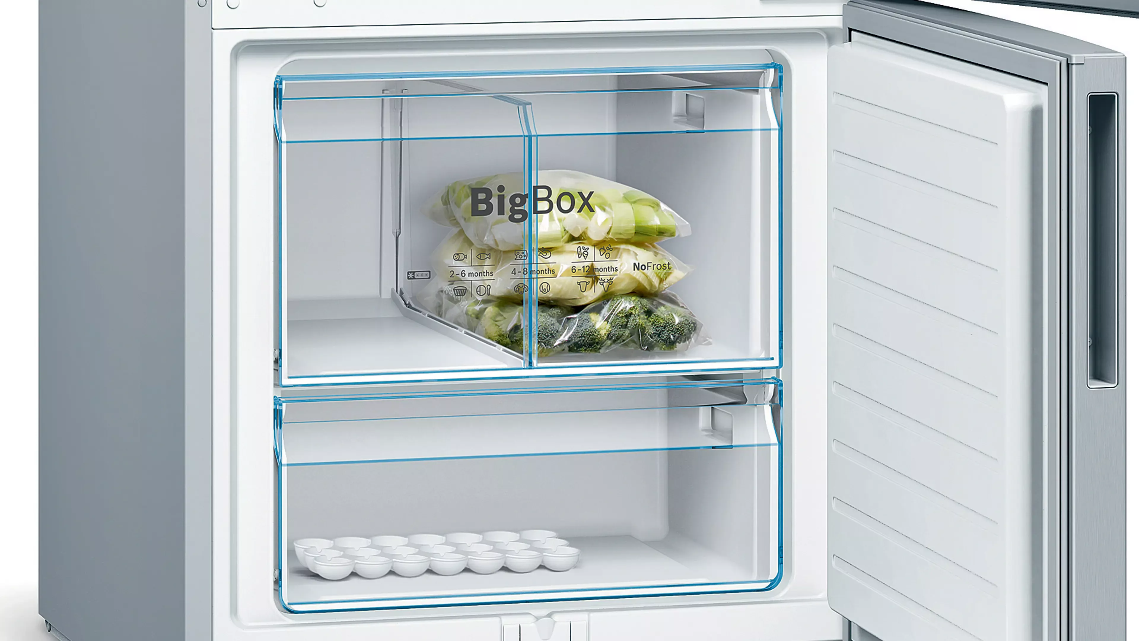KGV58VLEAS Réfrigérateur combiné 70cm Bosch 503L gris - 4