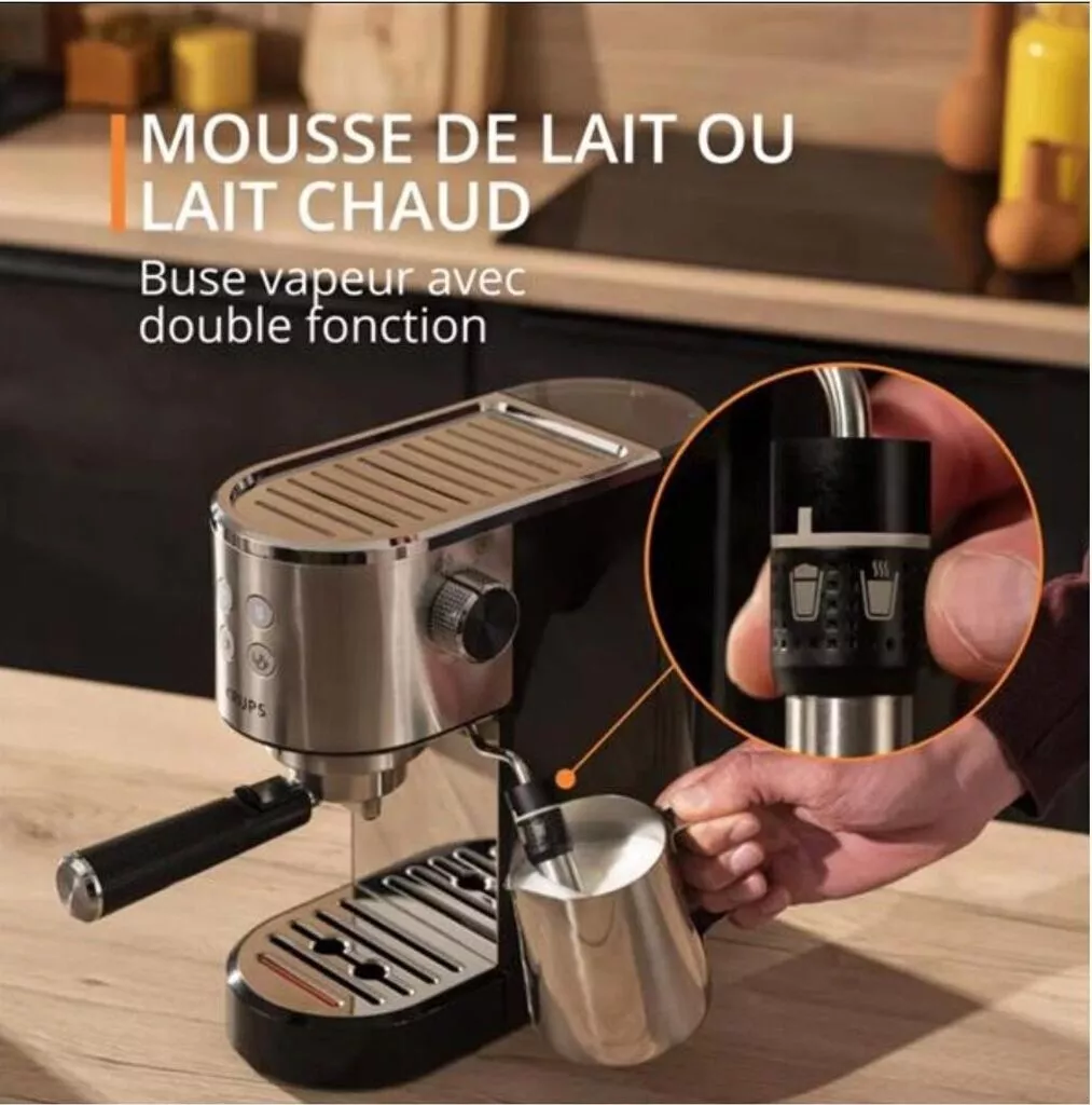XP444C10 Machine Expresso à Pompe Krups Virtuoso+ Inox - 8