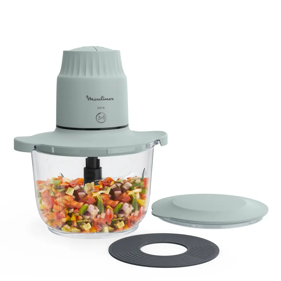 DJ603110 Hachoir Moulinex Choppeo Bol Verre 1 L 500W Vert - 0