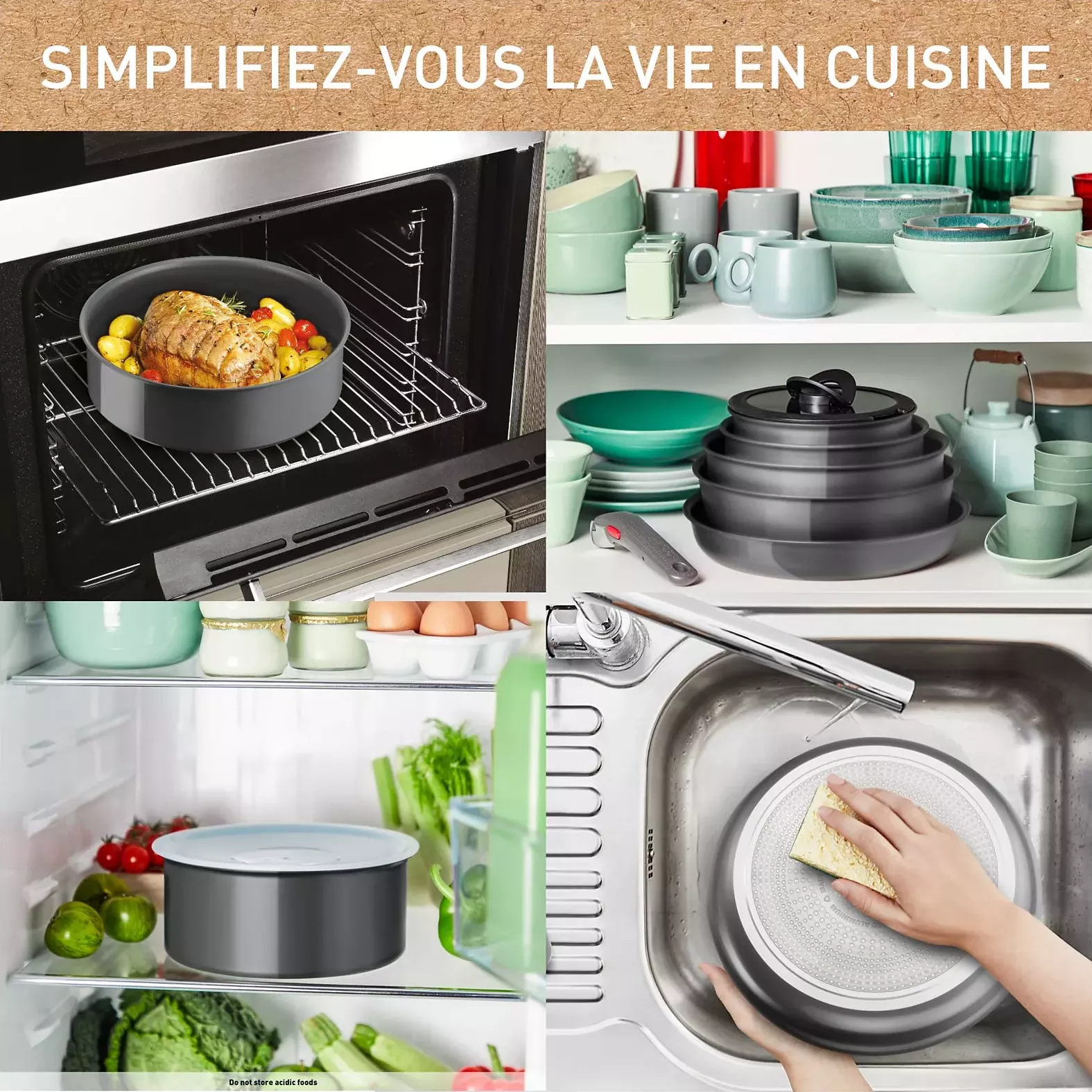 L2609602 Batterie de cuisine TEFAL Renew 6 pièces Céramique - 2