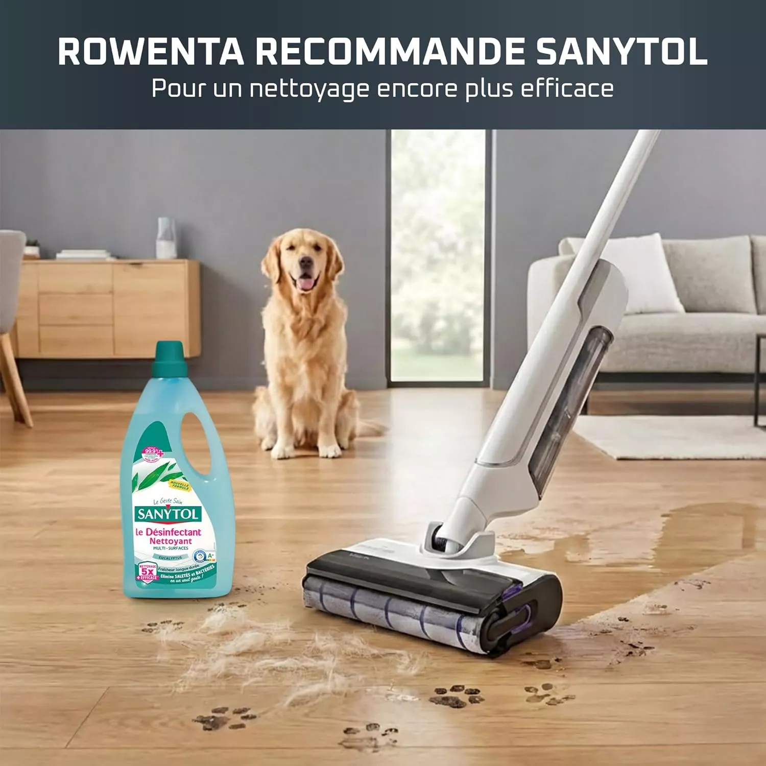 GZ7540WO Aspirateur Laveur Balai Rowenta X-Clean 10 Blanc - 6