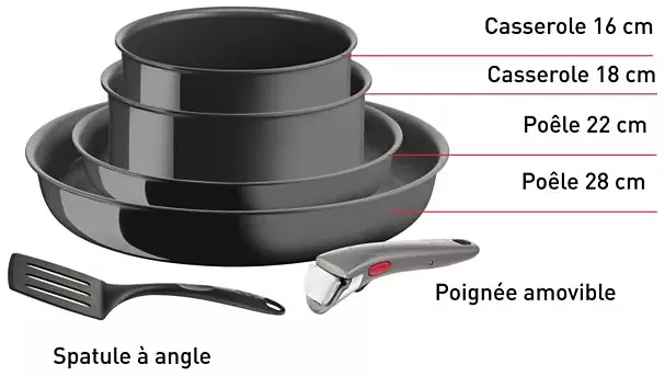 L2609602 Batterie de cuisine TEFAL Renew 6 pièces Céramique - 9